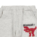 西松屋冬季針織羊毛長褲(黑色/灰色-挖土機/恐龍刺繡)