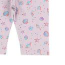 西松屋夏季半長緊身褲(白/青)