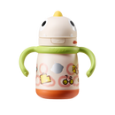 Babycare霸王龍成長保溫杯-把手款300ml光電青