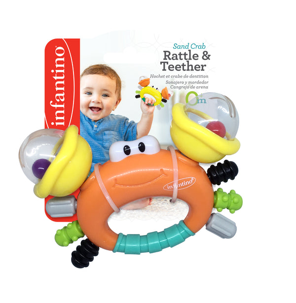 『Infantino』Rattle & Teether Sand Crab