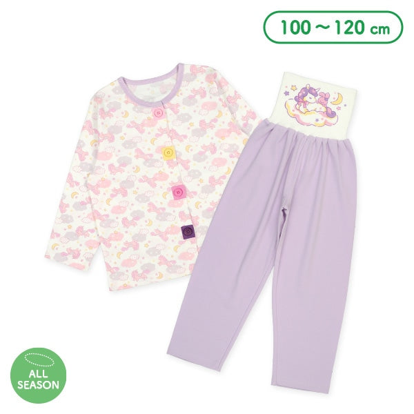 西松屋冬季針織長袖束腹睡衣套裝(獨角馬)