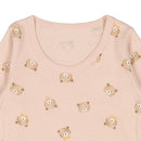 西松屋嬰幼兒長袖內衣3件 (小熊/花/素色)