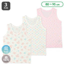 西松屋夏季背心3件(花/波點)