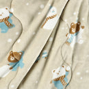 西松屋冬季5層保暖毛毯（熊/雪人100x140cm)