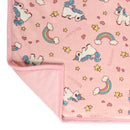 西松屋冬季棉質毛毯（獨角獸/彩虹100x140cm)