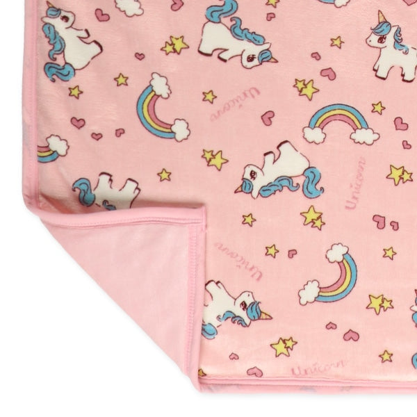 西松屋冬季棉質毛毯（獨角獸/彩虹100x140cm)