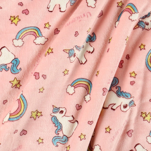 西松屋冬季棉質毛毯（獨角獸/彩虹100x140cm)