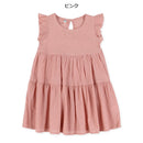 西松屋夏季無袖連身裙(粉紅色/青色)