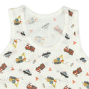 西松屋夏季背心3件(消防車/工作車)