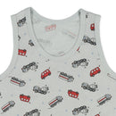 西松屋夏季背心3件(消防車/工作車)