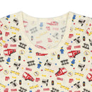 西松屋兒童半袖內衣3件 (火車/素色)