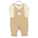 西松屋春季前開連體衣(咖啡色小熊)-６０ｃｍ