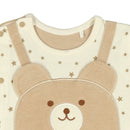 西松屋春季前開連體衣(咖啡色小熊)-６０ｃｍ