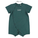 西松屋夏季短袖連身衣(素色/綠色)