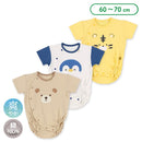 西松屋夏季短袖連身褲(黄/青/啡)