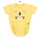 西松屋夏季短袖連身褲(黄/青/啡)