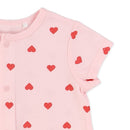 西松屋夏季短袖連身褲(愛心)６０ｃｍ