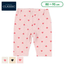 西松屋夏季半長心型印花緊身褲(白/素色)