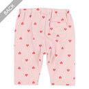 西松屋夏季半長心型印花緊身褲(白/素色)