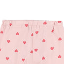 西松屋夏季半長心型印花緊身褲(白/素色)