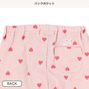 西松屋夏季半長心型印花緊身褲(白/素色)