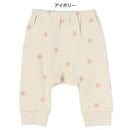 西松屋冬季嬰兒褲 (白/黑色-雛菊印花)