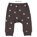 西松屋冬季嬰兒褲 (白/黑色-雛菊印花)