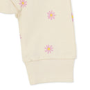 西松屋冬季嬰兒褲 (白/黑色-雛菊印花)