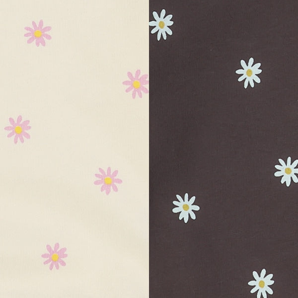 西松屋冬季嬰兒褲 (白/黑色-雛菊印花)