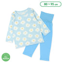 西松屋嬰幼兒長袖束腹睡衣套裝 (藍底白花 )