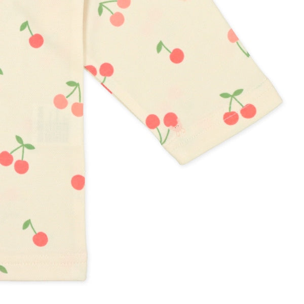 西松屋冬季針織長袖束腹睡衣套裝(櫻桃)