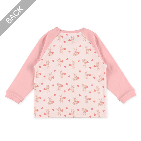 西松屋冬季針織長袖束腹睡衣套裝(兔子)