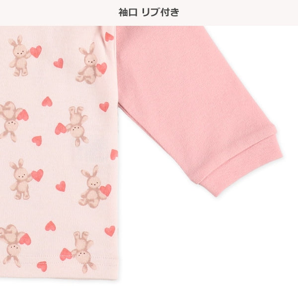 西松屋冬季針織長袖束腹睡衣套裝(兔子)