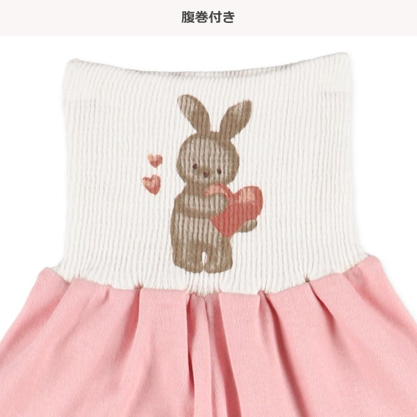 西松屋冬季針織長袖束腹睡衣套裝(兔子)