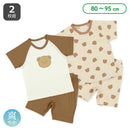 西松屋夏季短袖睡衣套裝2件(小熊)