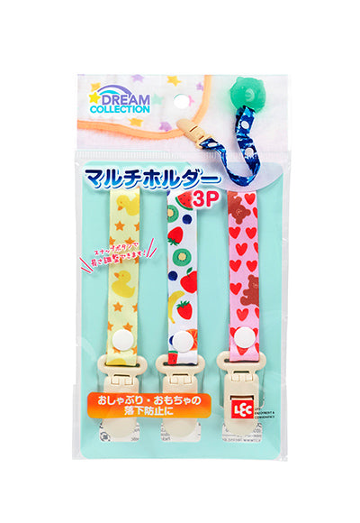 『LEC』pacifier with clip (girl)