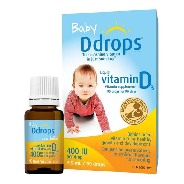 『BABY DDROPS』Baby Vitamin D3 Drop 2.5ml
