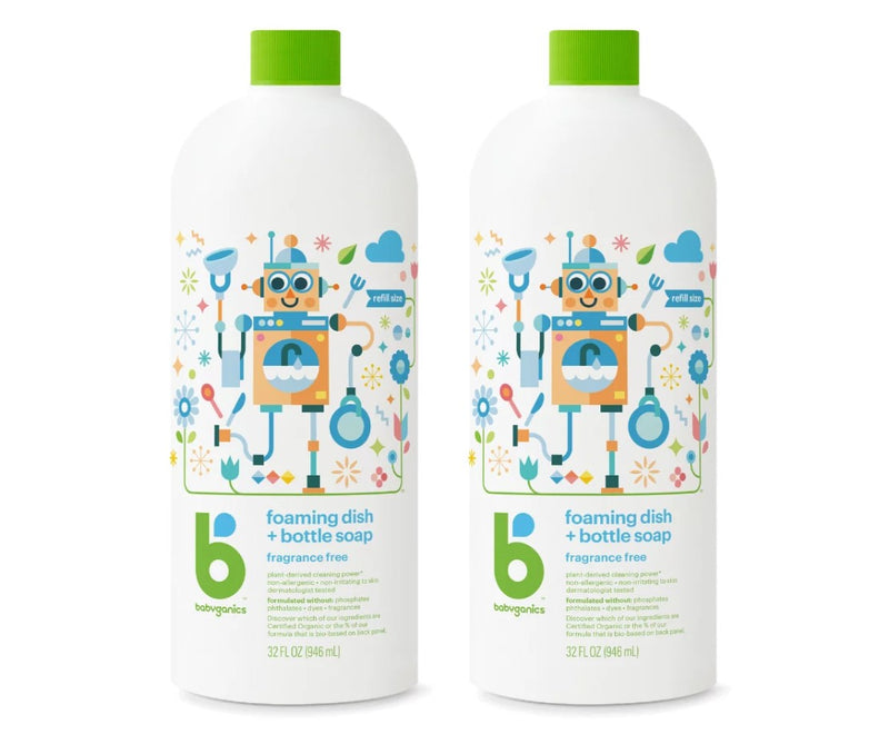 『Babyganics』Dish & Bottle Soap - Fragrance Free 946ml Refill	
