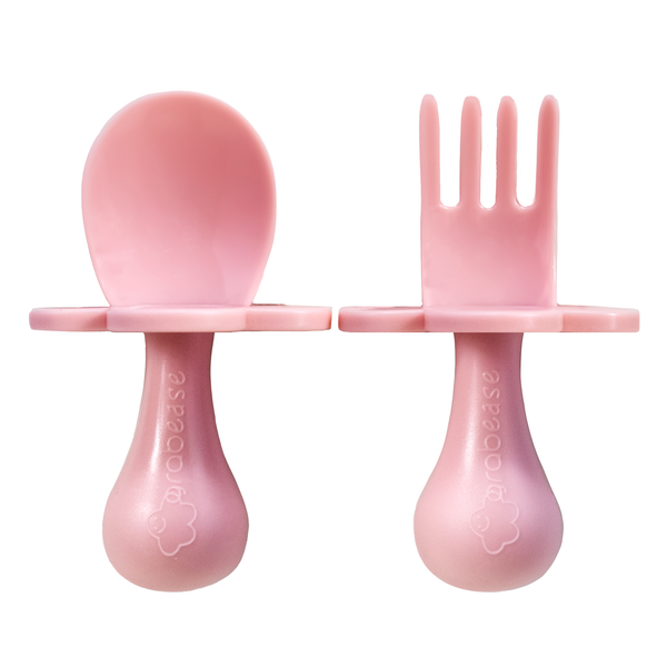 『Grabease』雲朵學習餐具-粉紅色