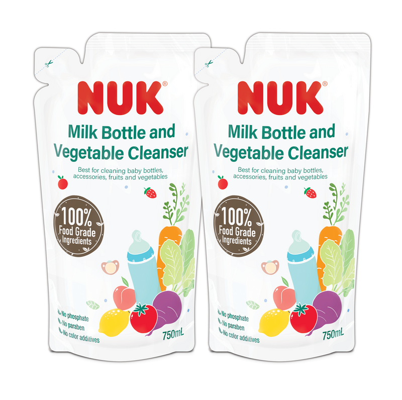 『NUK』奶瓶蔬果清洗液750mL補充裝 (孖裝)** (新舊包裝隨機出貨)