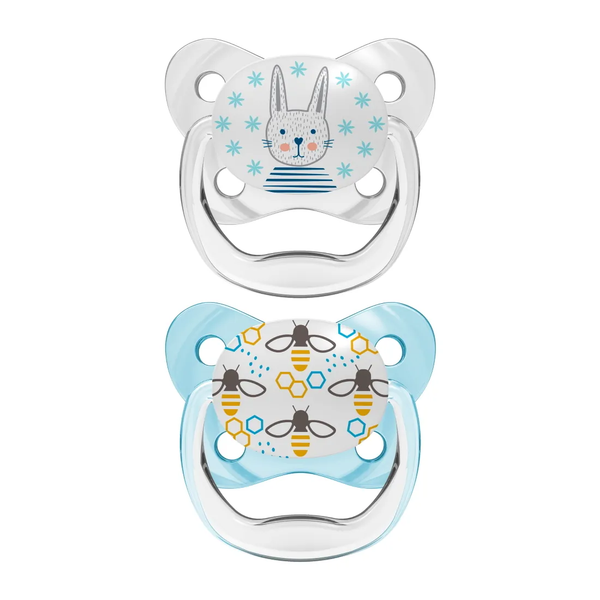 『Dr Brown's』PreVent Orthodontic Pacifier 2s - Stage 1 - Blue