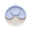 『Miniware』圓形餐碟連矽膠分隔盤及防滑吸盤 - 雲尼拿色/ 紫色