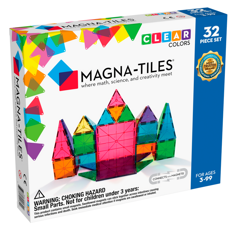 『MAGNA-TILES』磁力片積木玩具 - 透光彩色 32塊套裝
