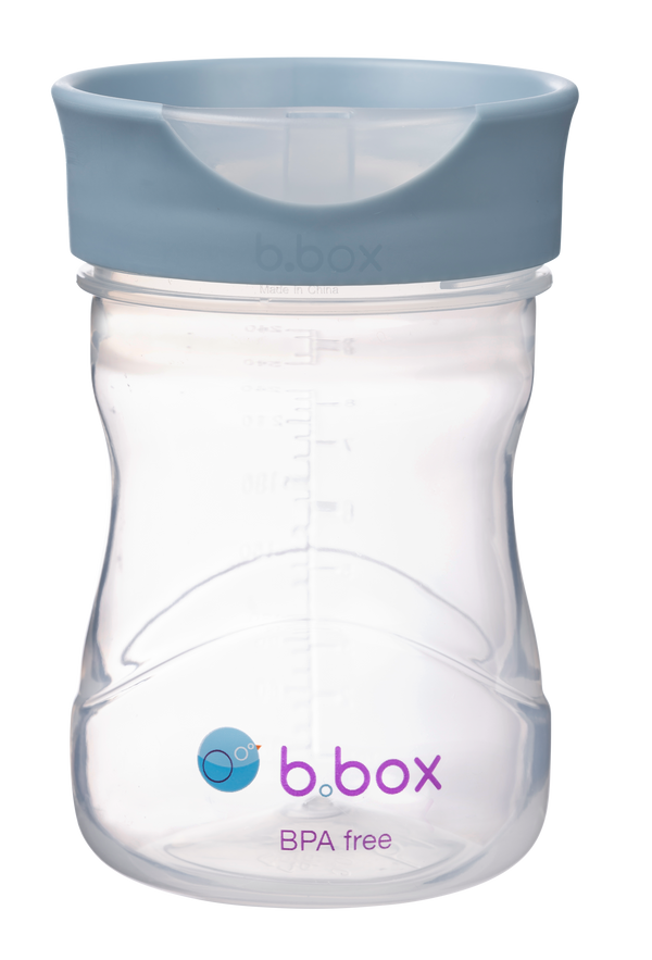 B.Box 嬰幼兒刻度防漏訓練水杯 240ml (12m+)-海洋藍