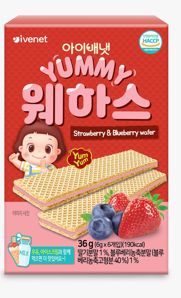 Ivenet 貝貝美味幼兒威化餅 (藍莓+草莓味)
