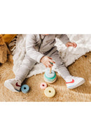 Bubble 兒童益智玩具木製堆疊環與柔性棒