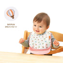 Combi 日本製防油污可拆可捲摺式圍兜 (粉紅色熱氣球款)