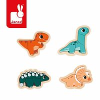 Janod 恐龍謎題木製拼圖 (4式)