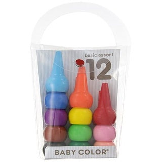 『Baby Color』無害安全積木蠟筆 (12色)