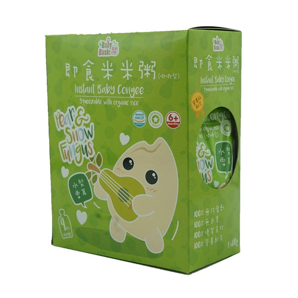 Baby Basic Baby Congee-Squeeze Pouch-Box (Pear & Snow Fungus) (120g x 4pcs)